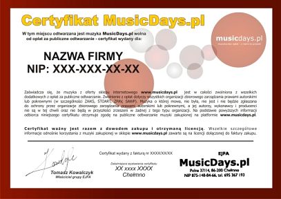 Certyfikat w antyramie